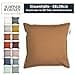Schöner Wohnen Kollektion Lino Decorative Cushion Cover Set of 2 Cinnamon • Cushion Cover 40 x 40 cm without Filling • High-Quality Linen Cotton Blend • Washable Decorative Cushion Cover - 2