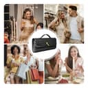 Bolso de mano tejido para mujer - Bolso de cuero tejido - Bolso de hombro - Bolso de noche formal, Medium - 8