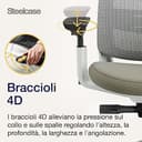 Sedia da ufficio ergonomica Steelcase Series 2 con supporto lombare LiveBack e braccioli 4D Truffle; Prodotto in Europa - 6