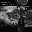 ULTIMAL Compatible with Apple Watch Straps Ultra 3/2/1 Series 11 10 9 8 7 6 5 4 SE SE2 SE3, Silicone Sport Durable Band for iWatch Strap 49mm 46mm 45mm 44mm (Black+Black) - 4