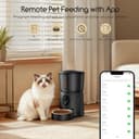 Faroro Comedero Gato Automático WiFi, 1080P HD Cámara con Visión Nocturna, 4L Alimentador para Perros/Gatos con Audio 2Vías, App Control, Cámara Ajustable, Sensor Anti-Bloqueo y Alimentación Dual - 3