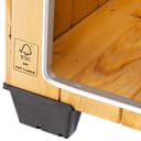 Ferplast Hundehütte große Hunde BAITA 80 aus FSC-Holz, Hundehaus Outdoor Wetterfest, Isolierende Kunststofffüße, Tür mit Bissschutzkante aus Aluminium, 96 x 65 x h 66 cm. - 5