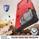 HARUINO für Asus ROG Phone 8 Pro Hülle, ROG Phone 8 Case Handyhülle mit Ständer Klappbarer Lens Cover, Militär Heavy Duty TPU Silikon Schutzhülle Anti-Drop Stoßfest Bumper Cover, Blau - 4