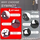 Symino Gaming Chair, Computer Chair with Footrest, Headrest and Lumbar Support, Ergonomic PC Chair, Height Adjustable Rotating Task Chairs, Wine red - 7