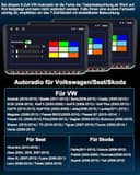 VW Autoradio mit Bildschirm 2+64GB für Golf 5 6 Polo T5 Passat Touran Seat Skoda, 2Din Bluetooth Auto Radio mit Navi DAB WLAN FM/AM, Apple Carplay, Android Auto, Lenkrad Strg,Android 14 (9 Zoll) - 7