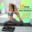 RunStar Bilancia pesapersone e percentuale grasso, Bilancia smart digitale e precisa con ampio display, Analizzatore di 13 dati di composizione corporea, Sync App - 5