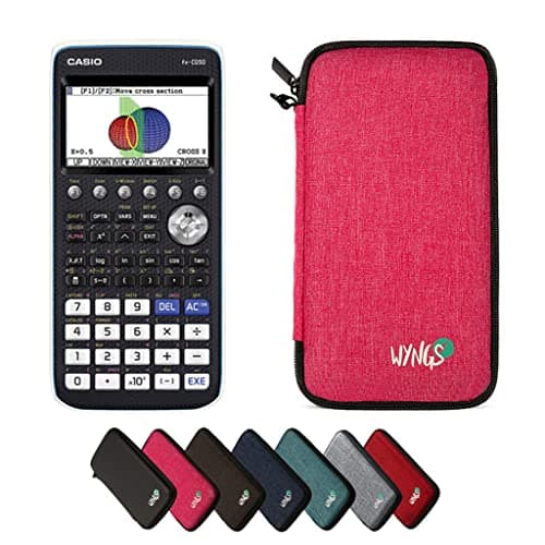 Casio fx-CG50 con Funda Protectora WYNGS Rosa - Calculadora Gráfica - Paquete Básico