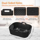2Pezzi Accessori Friggitrice ad Aria per Ninja Double Stack XL Friggitrice Verticale 9.5L SL400EU, Foodi Max Dual Zone AF400EU, AF300EU 7.5L, Silicone Teglia per Friggitrice ad Aria - 3