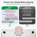 EooCoo Custodia compatibile con MacBook Pro 14 Pollici M5 M4 M3 M2 M1A3434 A3426 A3112 A3185 A3401 A2779 A2918 A2992 A2442 Pro Max 2026 2025-2023 2021, Cover Rigido in Plastica-Nero Opaco Traslucido - 6