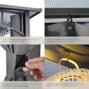 tectake® Gazebo da giardino 3 x 3 cm, gazebo di lusso, padiglione da giardino, con pareti laterali, telaio in alluminio, verniciato a polvere, inclusi 8 picchetti - 5