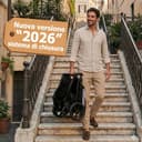 Twinly - Spacely - Passeggino Leggero 25 kg Portata, Passeggino da Viaggio Pieghevole ad una Mano, Seduta Ampia e Confortevole, Ruote Grandi Ammortizzate, Cappottina XXL e Parapioggia (Nero) - 7