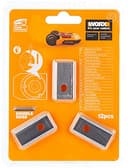 WORX WA0190 Landroid Ersatzmesser - original Ersatzklingen für alle Landroid Mähroboter – WORX Zubehör Set aus 12 Rasenmäher Klingen und 12 Befestigungsschrauben – geeignet für Vision - 2