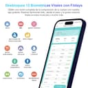 Báscula Grasa Corporal Báscula de Baño Wireless Báscula Baño Digital Analizar Más de 13 Funciones, Monitores de Composición Corporal Máximo 180kg para Andriod y ios, Vidrio templado, Negro - 2