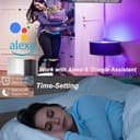 Heyseven Plafoniera LED dimmerabile con telecomando, 24 W RGB, lampada Smart APP con 16 milioni di pannelli di cambio colore, 2400 lm con lampade Alexa per camera da letto - 6