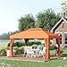 Outsunny Gazebo da Giardino 4x3 m con Zanzariera e Tende Parasole, Gazebo da Esterno a Doppio Tetto con Copertura in Poliestere Anti UV e Telaio in Lega di Alluminio, Arancia - 2