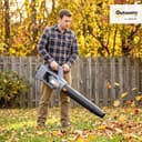 Outsunny Soffiatore a Batteria 36V, Soffiatore Foglie con 2 Batteria 4Ah, Motore Brushless 1000W, 3 Livelli Velocità 270 km/h, Turbo Boost, Caricabatterie, Leggero, per Giardino Foglie Neve Polvere - 2