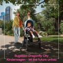 Bugaboo Dragonfly City-Kinderwagen, leichter, kompakter Kinderwagen mit Vierradfederung, einhändig zusammenklappbar, XL Untergestellablage, Gestell in Schwarz und Sonnendach in Desert Taupe - 7