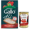 Gallo Riso Arborio Riserva,100% Italienischer Reis,Kochzeit 15 Minuten,Packung mit 1Kg + Italian Gourmet Polpa di Pomodoro 400g Dose - 1