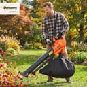 Outsunny Soffiatore e Aspiratore per Foglie 3-in-1 da 3000W con Trituratore, Sacco da 40L, 4 Ruote, Tracolla Regolabile, per Prati Vialetti e Terrazzi - 2