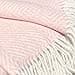 Moe Ridne Merino Wool blend Blanket for King Size Double Bed Light Pink, Large Wool Sofa Throw in Powder Pink | Oeko-Tex Standard 100 certified | 55x79” 140 X 200cm - 2