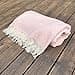 Moe Ridne Merino Wool blend Blanket for King Size Double Bed Light Pink, Large Wool Sofa Throw in Powder Pink | Oeko-Tex Standard 100 certified | 55x79” 140 X 200cm - 4