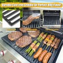 GFTIME Gusseisen Grillrost 66095 Switch Grid Rost-in-Rost System 48 × 67,8cm für Weber Genesis II E-310, S-310, LX E-340/S-340, 310/335, EX315, Gusseisen Switch Grid, Massiver Gussrost - 4