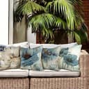 ZWJD Fodera per Cuscino Decorativa in Lino 40x40 Set di 4 Fodere per Cuscini Floreale Pittura ad Acquerello Fodere per Cuscini per Divano Camera da Letto Divano Cuscino per Esterno 40x40 A202-16 - 4