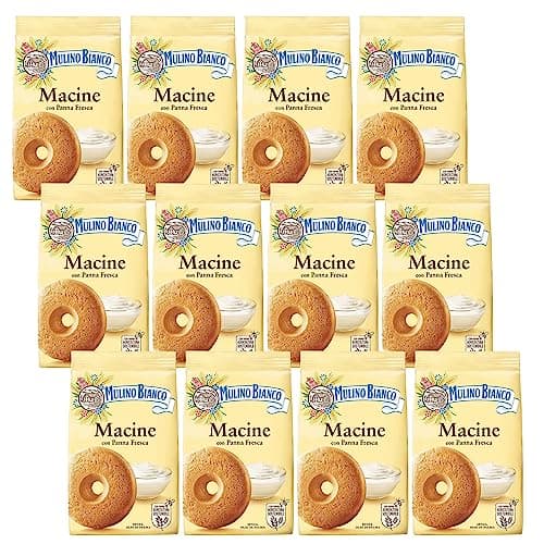 MULINO BIANCO Macine - Italienische Mürbeteigkekse mit Sahnegeschmack 350g x 12 Pakete