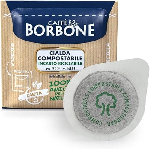 Caffè Borbone Cialda Compostabile, Miscela Blu - 150 Cialde - Sistema ESE diametro >44 mm - 150 pezzi