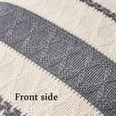 Aisybaklyn Boho Funda Cojin Gris 30x50 cm Moderno Raya Cojín Sofa Algodón Lino Raya Textura Tejida Fundas Cojines 2 Piezas para Bohemia Campo Decoracion Sala de Estar Sofás Dormitorio - 4