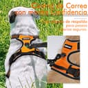 rabbitgoo Arnes Antitirones Perro Ajustable con Lineas Reflectantes Arnés Coche Perro Coche Adiesreamiento Arnes Perro Chaleco Transpirable con Asa Seguridad Grande Naranja - 6