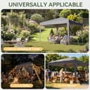Aoxun Pop Up Gazebo with Sides 3m x 3m, Metal Frame Shelter Tent for Outdoor Garden Party, with Mesh Windows & Carry Bag,Grey - 8