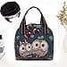 Bolso Bandolera Bordado a Mano Qiwenr - Bolso Tote con Búho y Cremallera - 3