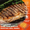 Denmay 47.6cm Grillroste für Weber Genesis II 300 und Genesis II LX 300 Serie Gasgrills, Genesis II E&S 310 315 320 325 340, Gusseisen Grillroste Ersatzteil für Weber 66095 66802,66805, 2 Stück - 6