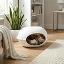 URBNLIVING Outdoor and indoor Hooded Pet Kennel Shelter – Windproof Plastic Crate Bed House for Cats, Kittens & Small Dogs (White) - 2