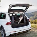 Ferplast Dog Carrier for Car ATLAS CAR 100 SCENIC Car Dog Crate, Wide ventilation grills, Dog Car Seat, Hygienic draining mat included, 100 x 60 x h 66 cm Grey - 2