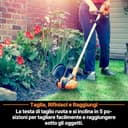 LawnMaster OcuMow™ Robot tagliaerba senza filo perimetrale e tagliabordi, taglia superfici di prato da 200 a 300 m² con 2 cariche complete della batteria, Evita gli ostacoli, basso livello di rumore - 3