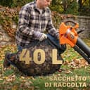 Outsunny Soffiatore e Aspiratore per Foglie 3-in-1 da 3000W con Trituratore, Sacco da 40L, 4 Ruote, Tracolla Regolabile, per Prati Vialetti e Terrazzi - 6