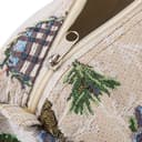 Gegong Borsa portaoggetti fatta a mano per ferri da maglia in tessuto per maglioni, organizer in tessuto jacquard con fiori viola, per trucco, scrivania, viaggi, camera da letto, soggiorno (fiore - 4