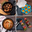 COSORI Dual Air Fryer, 8.5L Family Capacity, 8-In-1, Sync Cook & Finish, 2 Non-Stick Drawers & Air Fryer Accessories Set, Fit All of Brands 3.5 L, Pack of 6 Including Cake Pan/Pizza Pan - 5