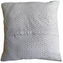 Generico Fodera Cuscino Bimbo Leone Ricamato su Fondo in Lino - Inserti e Retro 100% Cotone - Copricuscino Patchwork per Cameretta e Culla, Chiusura a Busta Senza Cerniera - 40x40 cm - Fatto a Mano - 4