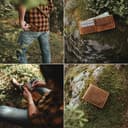 Baur - Portafoglio Orizzontale da Uomo in Vera Pelle di Bufalo con Protezione RFID | Scomparti per Carte e Portamonete | Marrone - 3