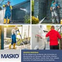 MASKO® Idropulitrice ad alta pressione 2200 Watt 165 bar 450 l/h, con bobina avvolgitubo da 10 m tubo 9.TLG. Accessori con bottiglia di sapone, pistola ad alta pressione per auto - 4