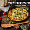 GOLDENBERG® Premium Kochlöffel Set - Made in Europe - feinstes Olivenholz aus Italien - robust, langlebig & antibakteriell -Kochlöffel Holz & Pfannenwender Holz - Kochbesteck Set - 3