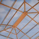 TOOLPORT Gazebo da giardino 3x4 m look quercia, tetto ca. 8mm policarbonato, 4 teli laterali color crema - 3