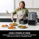 Ninja Double Stack XL Air Fryer, Vertical Dual Drawer AirFryer with 4 cooking levels, 2 Drawers and 2 Racks, Space Saving Design, 9.5L Capacity, 6 Cooking Functions, 8 Portions, Grey, SL400UK - 2