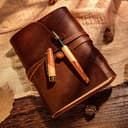 Migliore confezione regalo penna gel in legno con scatola portapenne roller fatta a mano e ricariche, penna a sfera professionale con custodia di presentazione fantasia - 4