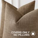 Artscope Juego de 1 Fundas de Cojines Decorativas Cuadradas de Lino 30 x 50 cm para Decoración del Hogar Sofá Dormitorio Coche 12x20 Marrón - 7