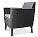 Keter Salemo Lounge Set, Set Mobili da Giardino in Rattan con Divano 2 Posti 2 Poltrone e Tavolino Porta Cuscini, Grafite - 6