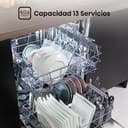Hisense HS622E10X - Lavavajillas, Capacidad para 13 servicios, 60 cm, Programa ECO, Silencioso, 2, Filtro autolimpiable, Contador digital, Libre instalación, Inox - 3